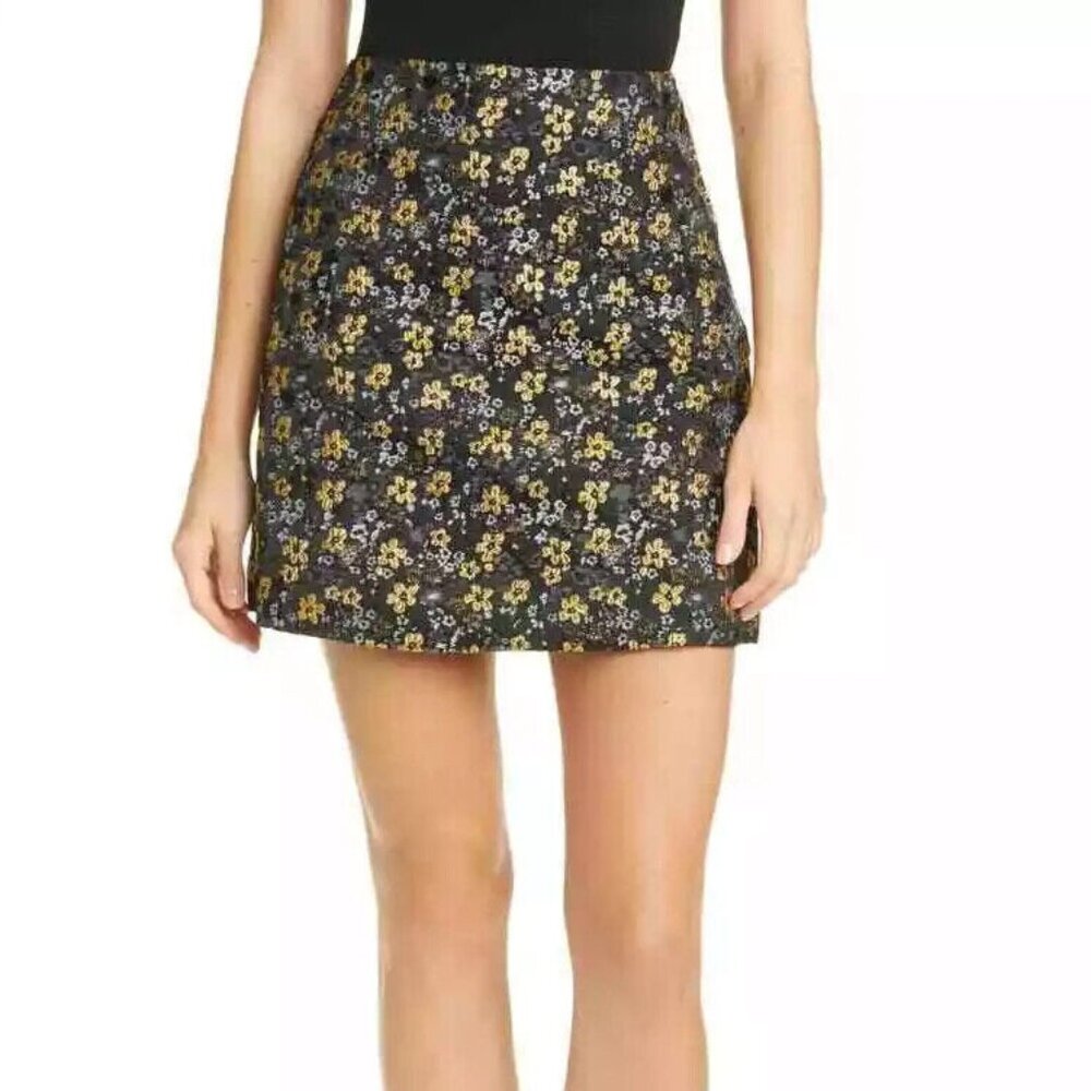 TED BAKER Floral Jacquard Mini Skirt